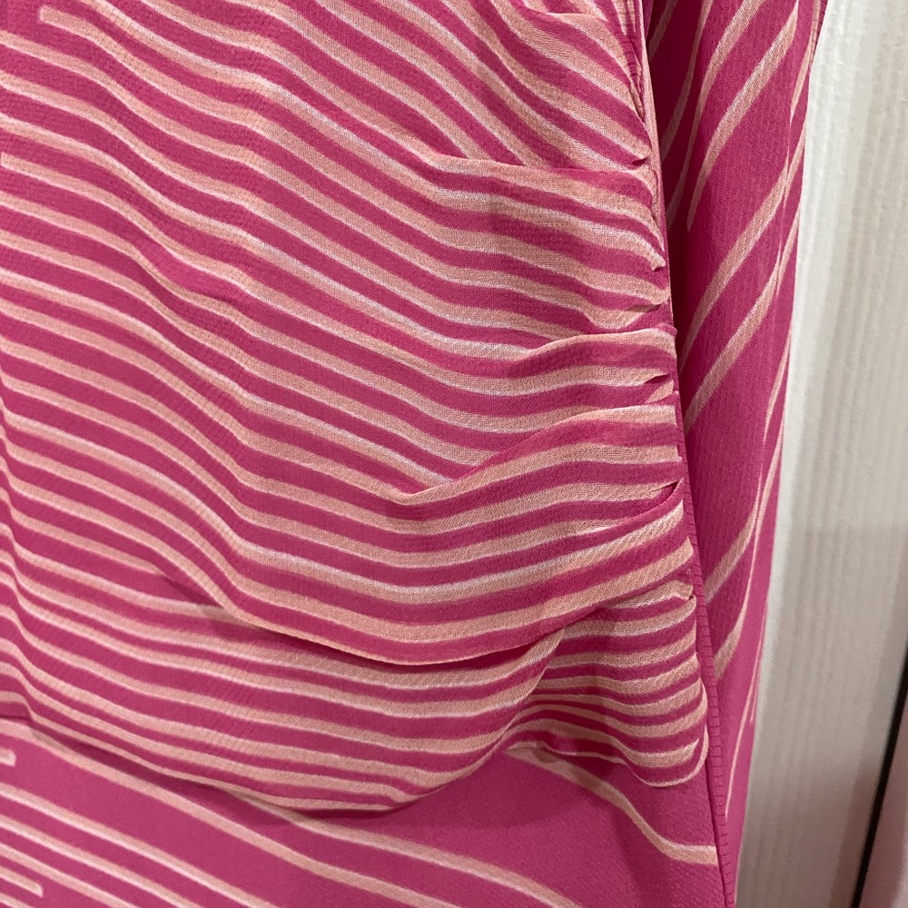 BCBGMAXAZRIA Striped Ruffle Dress - Picture 7 of 14